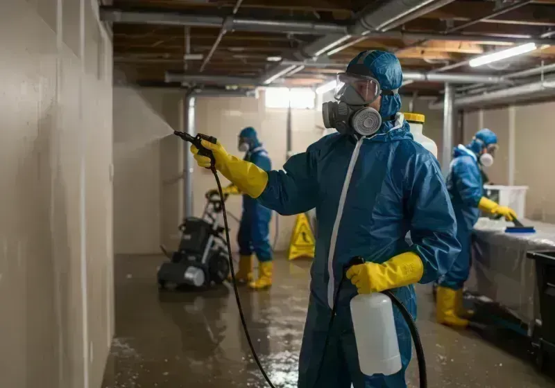 Basement Sanitization and Antimicrobial Treatment process in Commerce, TX