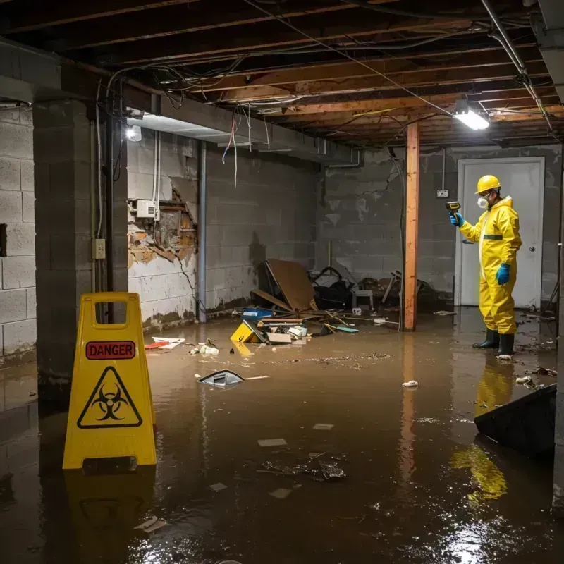 Flooded Basement Electrical Hazard in Commerce, TX Property